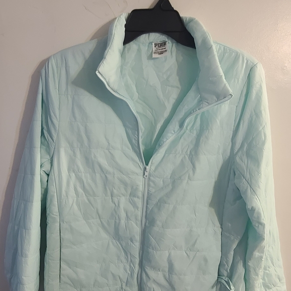 PINK Victoria's Secret Jackets & Blazers - PINK Victoria's Secret Mint Quilted Puffer Jacket